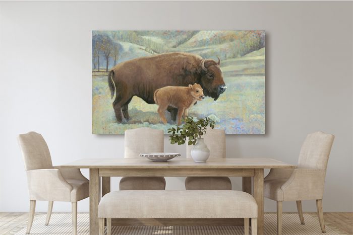 buffalo roam in the living room