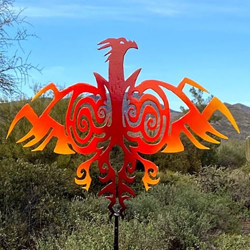 Metal Art - Phoenix Bird Wind Spinner